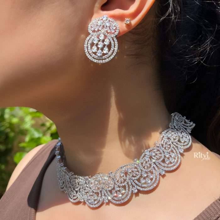 Ritvi Hailey Diamond Necklace Set
