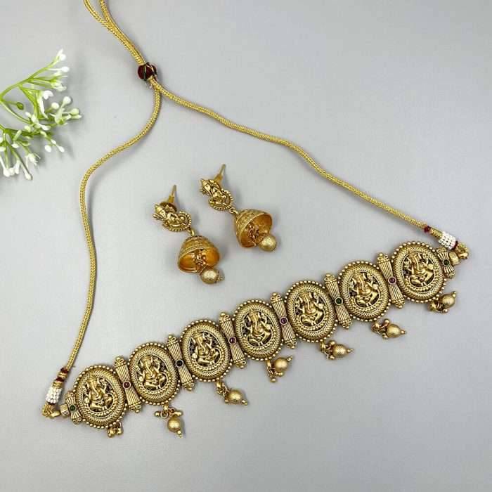 Ritvi damini temple necklace set