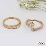 Ritvi Ritvi Jewels Gold Plated Rings Combo 0002