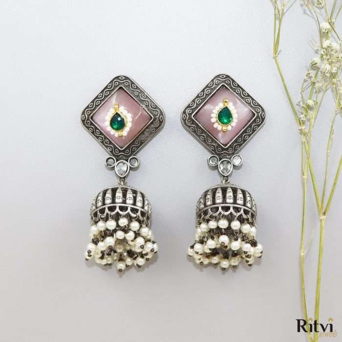 Ritvi Sharron Oxidised Earrings