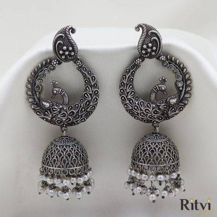 Bhumi Oxidised Jhumka Earring