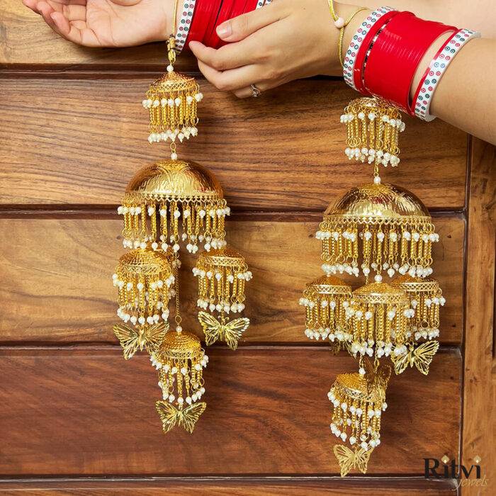 Ritvi Gold Plated Heavy Bridal Layered Kalira