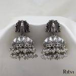 Sandhya Oxidised Jhumka Earrings