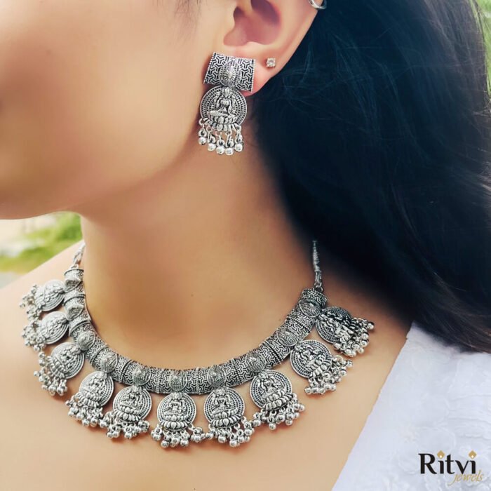 Ritvi Lalita Oxidised Jewellery Necklace Set