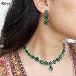 Alaya Green Necklace Set