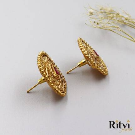Ritvi Arohi Antique Earrings (Ruby)