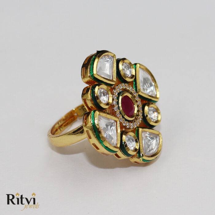 Ritvi Leela Kundan Ring (Ruby)