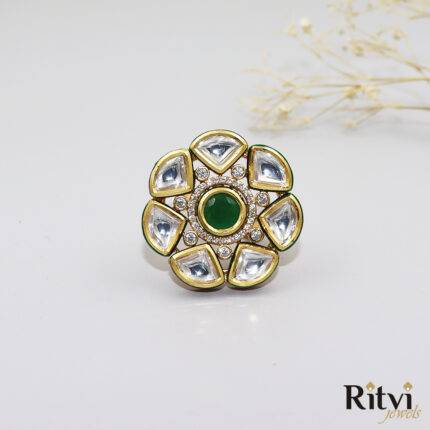 ritvi-anya-kundan-ring-green