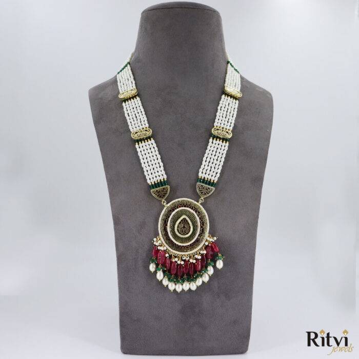 sonal-rajasthani-thewa-long-necklace-set (3)