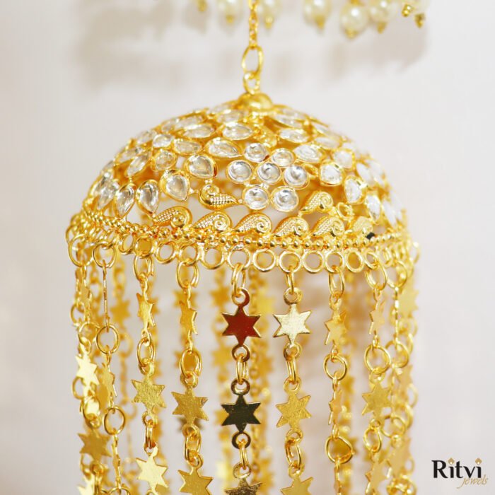 Ritvi Gold Plated Star Kundan Bridal Kalira