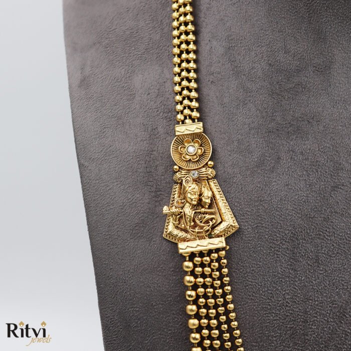 Ritvi Radha Krishan Temple Long Necklace Set