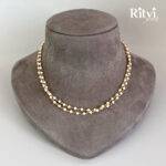 Ritvi Vidhu Handmade Pearl Beads Gold Mala