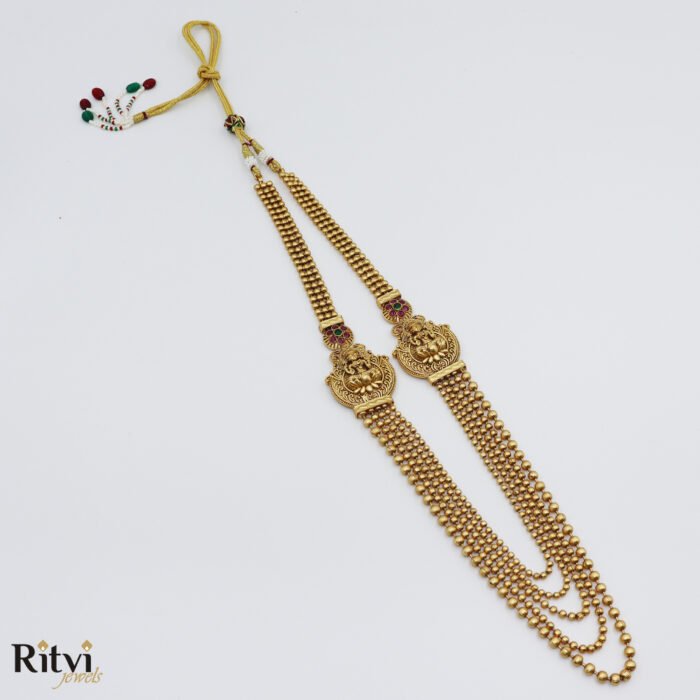 Ritvi Vidushi Temple Long Necklace Set