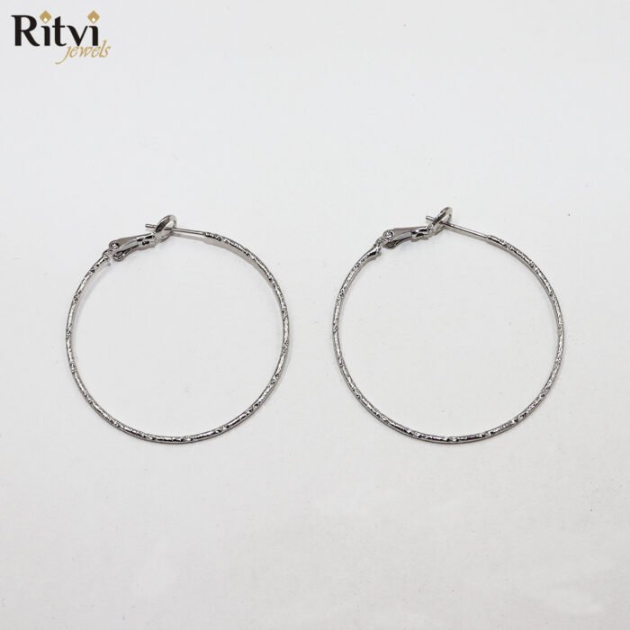 Riwaz Hoops Fashion Silver Earrings