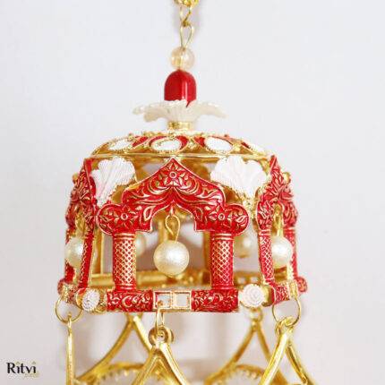 Mansi Gold & Red bridal kalira