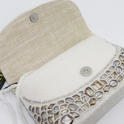 Gloria White Designer Handmade Beaded Bags