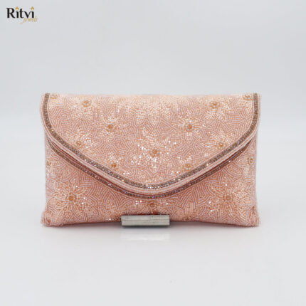 Shayra Designer Coral Pink Handmade Bag