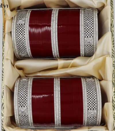 ekantha maroon bridal chura 1