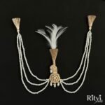 Lovepreet Gold Finished Pearl AD Kalgi for Sikh