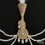 Lovepreet Gold Finished Pearl AD Kalgi for Sikh - Image 2