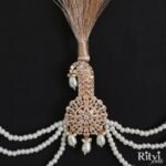 Ritvi Gold Finished Pearl AD Kalgi for Sikh - Image 2