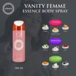 Armaf Vanity Femme Essence Body Spray for Women 200ml - Image 4