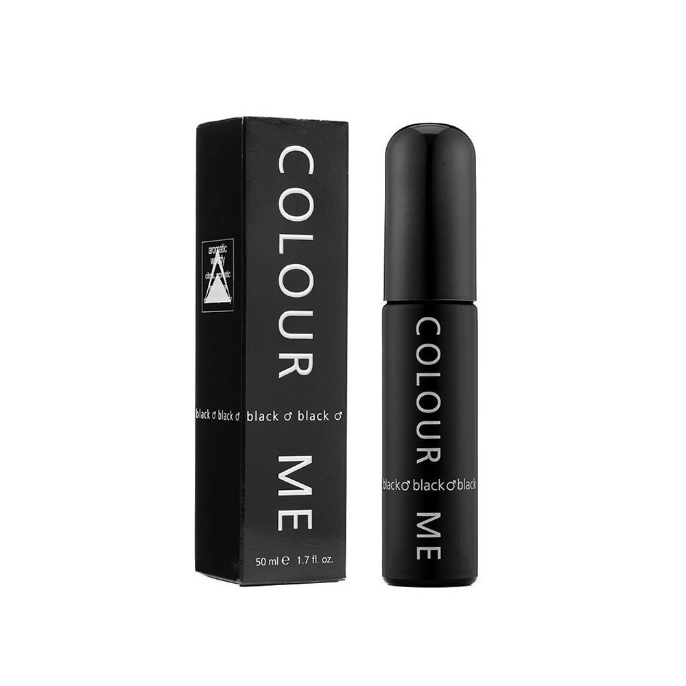 Colour-Me-Homme-Black-Eau-De-Parfum-50ml-01.jpg Colour Me Homme Black Eau De Parfum (50ml) - Image 1