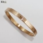 Elegant Roman Initials Rose Gold Bracelet For Women