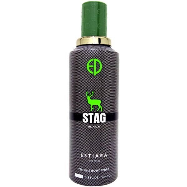 Estiara-Stag-Black-Perfume-Body-Spray-For-Men-200ml-02.jpg Estiara Stag Black Deodorant For Men (200ml) - Image 1