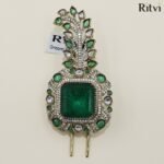 Majestic Emerald Kundan Kalgi