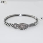 Kavya Silver Zircon Bracelet
