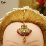 Lipika Polki And Kundan Gold Maang Tikka - Image 2