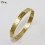 Louis Lining Pattern Gold Men Bracelet