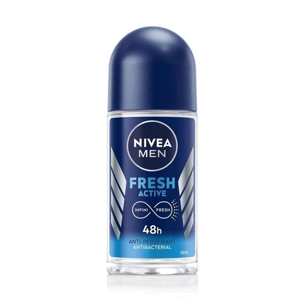 Nivea-Men-Anti-Perspirant-Fresh-Active-Deodorant-Roll-On-50ml.jpg Nivea Men Anti-Perspirant Fresh Active Deodorant Roll On - 50ml - Image 1