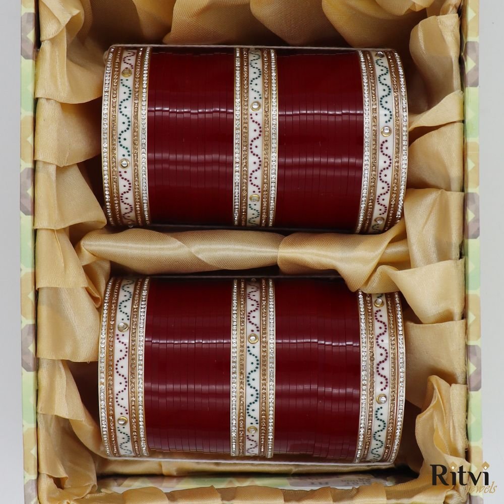 Ritvi-Anshika-Bridal-Chura-1912-2.jpg Ritvi Anshika Bridal Chura 1912 - Image 1