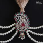 Jigar Gold Finished Pearl AD Kalgi for Sikh - Image 2