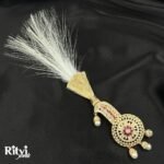 Ritvi Kunal Gold Finished Pearl AD Kalgi