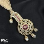Ritvi Kunal Gold Finished Pearl AD Kalgi - Image 2