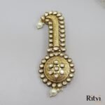 Ritvi Lalit Gold Finished Pearl Kundan Kalgi