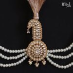 Ritvi Gold Finished Pearl Kundan Kalgi For Sikh - Image 2