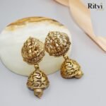 Ritvi Sanskriti Gold Temple Jhumka - Image 2