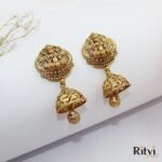 Ritvi Sanskriti Gold Temple Jhumka - Image 3