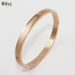 Ritvi Timi Band Bracelet For Women (Rose Gold)