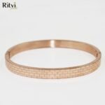 Ritvi Wall Band Bracelet For Women Rose Gold - Image 3