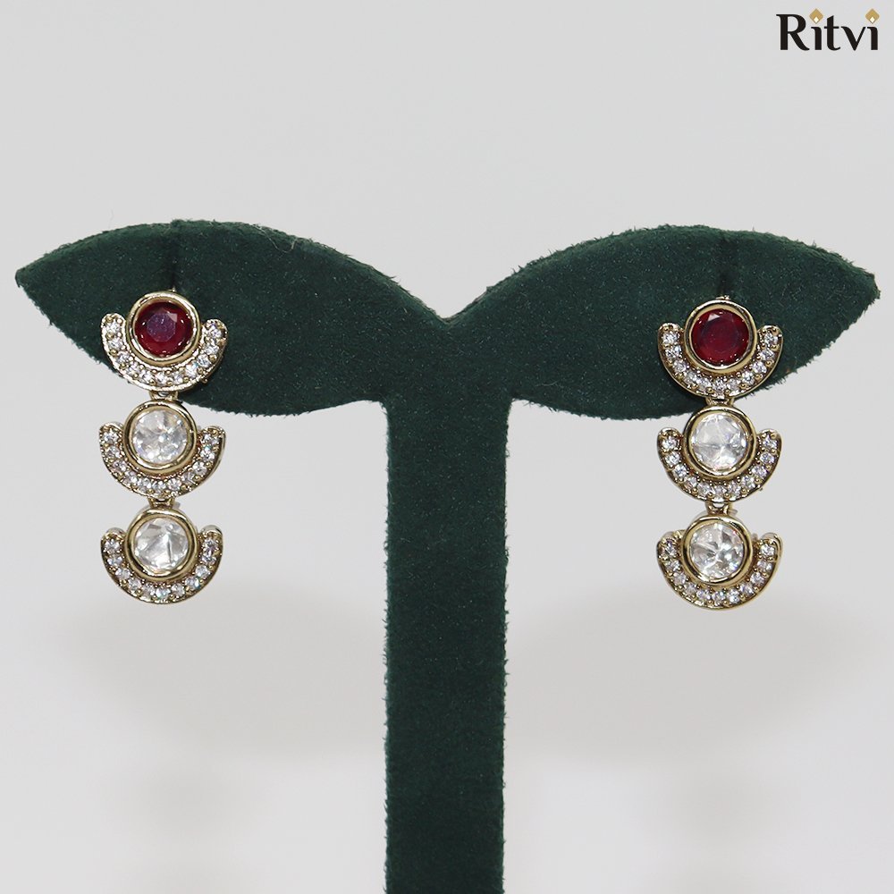 Ruby-earrings-2.jpg Celestial Crescent Drops - Image 1