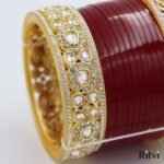 Saanvi Miniature Kundan Bridal Chura For Bride 16861 - Image 2