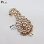 Ritvi Samarth Gold Finished Pearl Kundan Kalgi