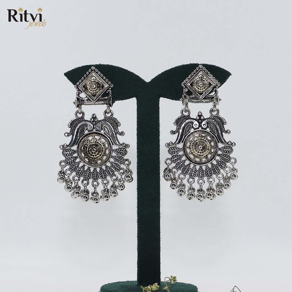 Shefali-oxidised-earrings-1.jpg Shefali Oxidised Earrings - Image 1