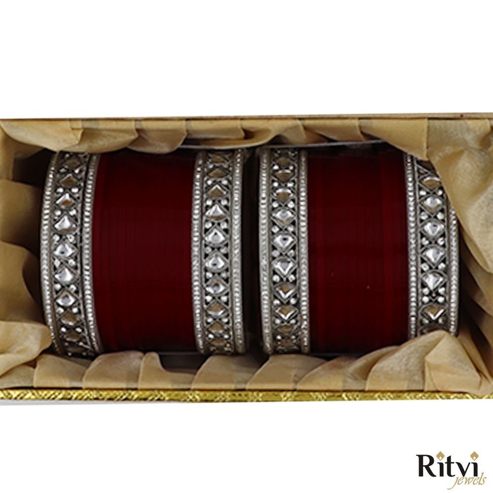 Tamanna-Silver-Miniature-Bridal-Chura-9290-1.jpg Tamanna Silver Miniature Bridal Chura 9290 - Image 1