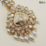 Ritvi Charlie Gold Finished Pearl Kundan Kalgi - Image 2